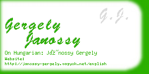 gergely janossy business card